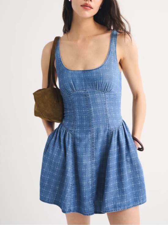Abercrombie & Fitch Dresses & Skirts - Abercrombie & Fitch Blue Scoop Neck Mini Dress